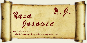 Maša Josović vizit kartica